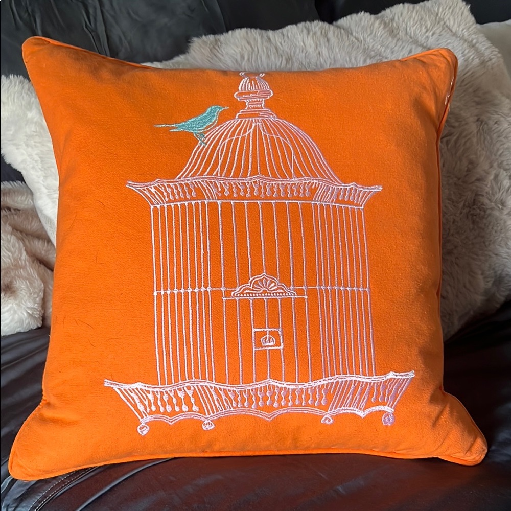 Levtex Bright Orange Pillow